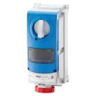 GEWISS - PRESA FISSA INTERBLOCCATA VERTICALE - CON FONDO -PER MONTAGGIO APPARECCHIATURE MODULARI - IMPIEGHI GRAVOSI - 3P+T 16A 380-415V-50/60HZ 6H-IP66