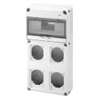 GEWISS - Q-DIN 10 MODULI - 2 FLANGE IEC 16A + 2 IEC 16/32 A - IP65
