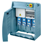 GEWISS - Q-BOX 4 - CON MORSETTIERA - CABLATO - 3 2P+T 16A + 1 3P+T 16A - IP55