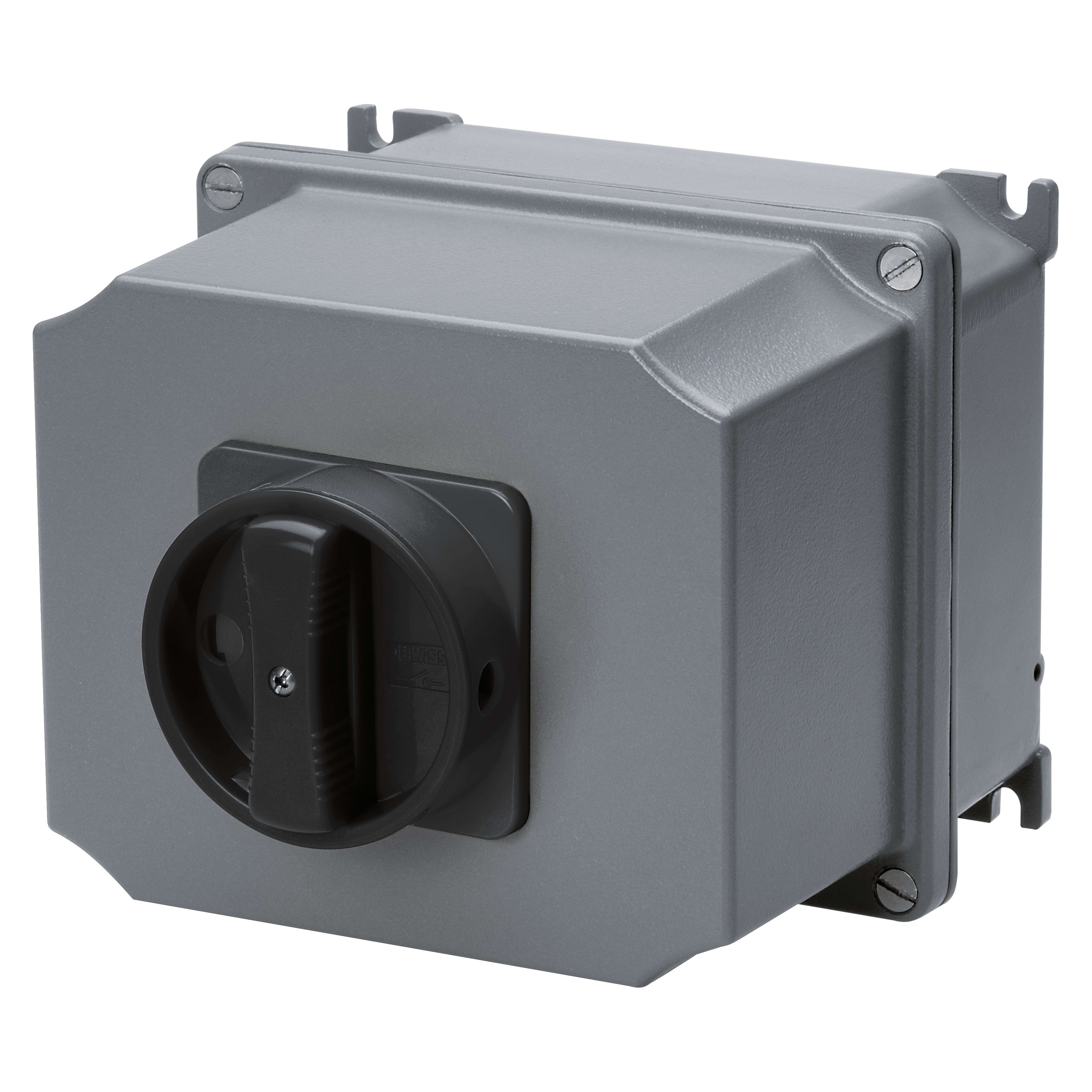 GEWISS - INTERRUTTORE SEZIONATORE ROTATIVO - DA PARETE - COMANDO - ATEX - CASSETTA IN ALLUMINIO - MANOPOLA NERA - 3P 16A - IP65