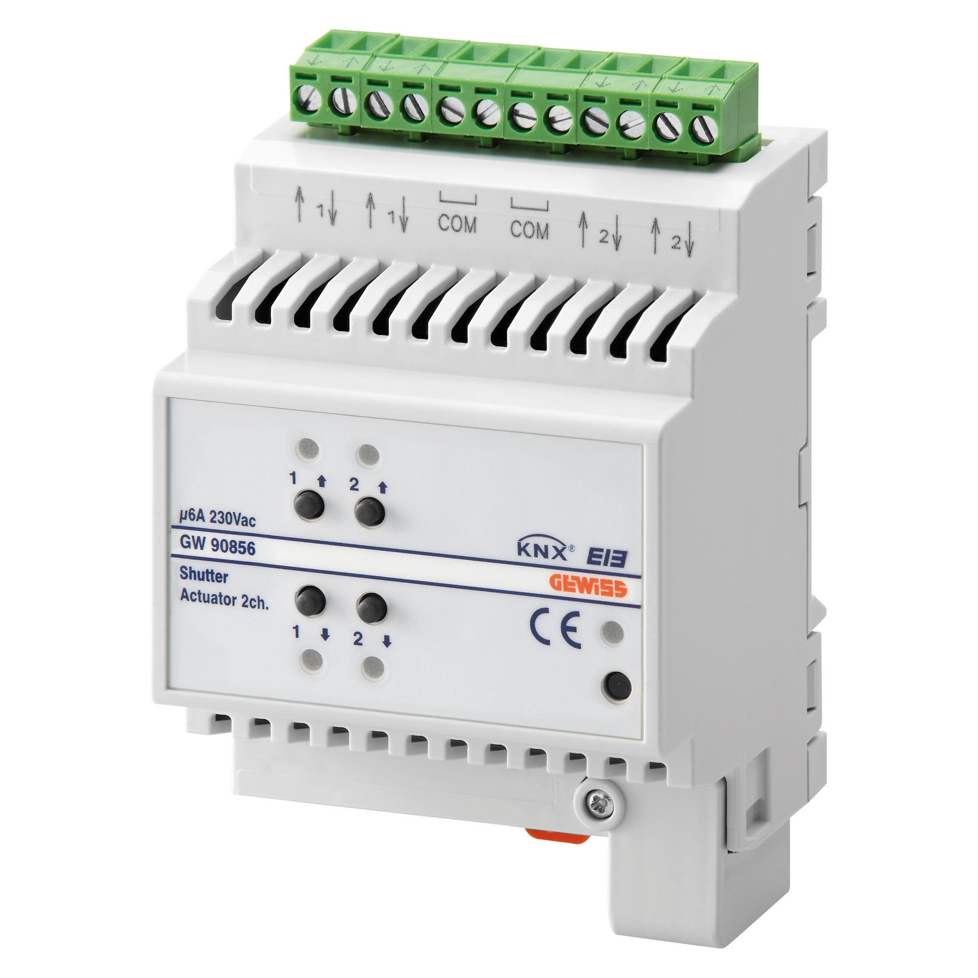 GEWISS - ATTUATORE PER TAPPARELLE - 2 CANALI - 6A - KNX - IP20 - 4 MODULI DIN