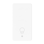 GEWISS - TASTO INTERCAMBIABILE CON SIMBOLO LUCE - ILLUMINABILE - 1 MODULO - BIANCO LUCIDO - SYSTEM PURA