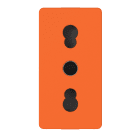 GEWISS - PRESA STANDARD ITALIANO 250V AC - PER LINEE DEDICATE - 2P+T 16A BIVALENTE - P11/P17 - 1 MODULO - ARANCIO - SYSTEM PURA