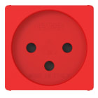 GEWISS - PRESA STANDARD ISRAELIANO 250V AC - PER LINEE DEDICATE - 2P+T 16A - 2 MODULI - ROSSO - SYSTEM PURA