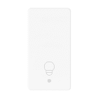 GEWISS - PULSANTE UNIPOLARE 250V AC - NA 10A - ILLUMINABILE - SIMBOLO LUCE - 1 MODULO - BIANCO LUCIDO - SYSTEM PURA