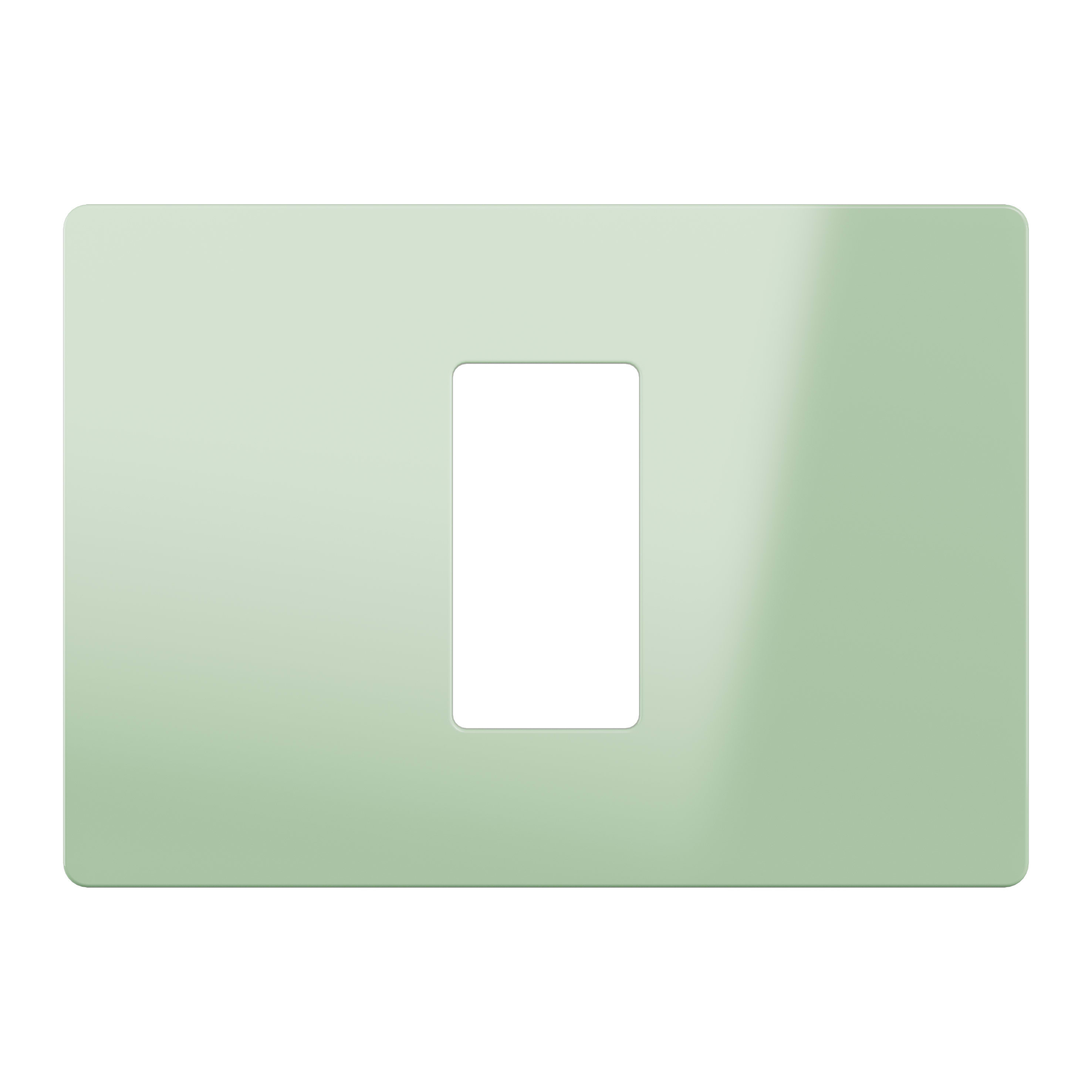 GEWISS - PLACCA - TECNOPOLIMERO - 1 POSTO - MATCHA LUCIDO - SYSTEM PURA