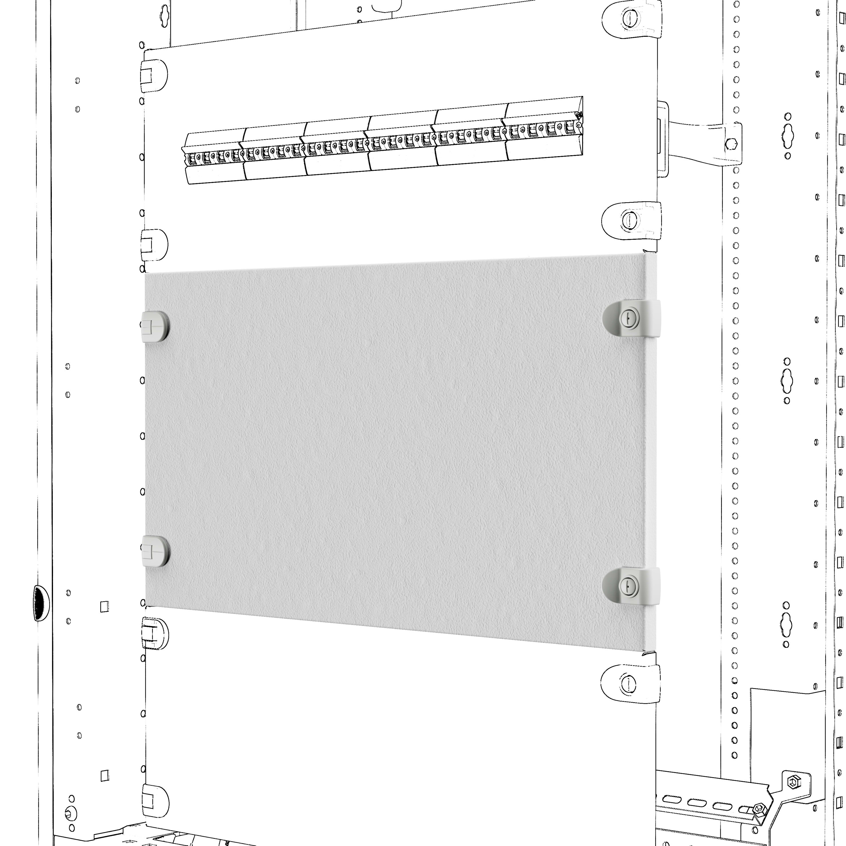 GEWISS - PANNELLO FRONTALE CIECO - QDX - 850X200MM