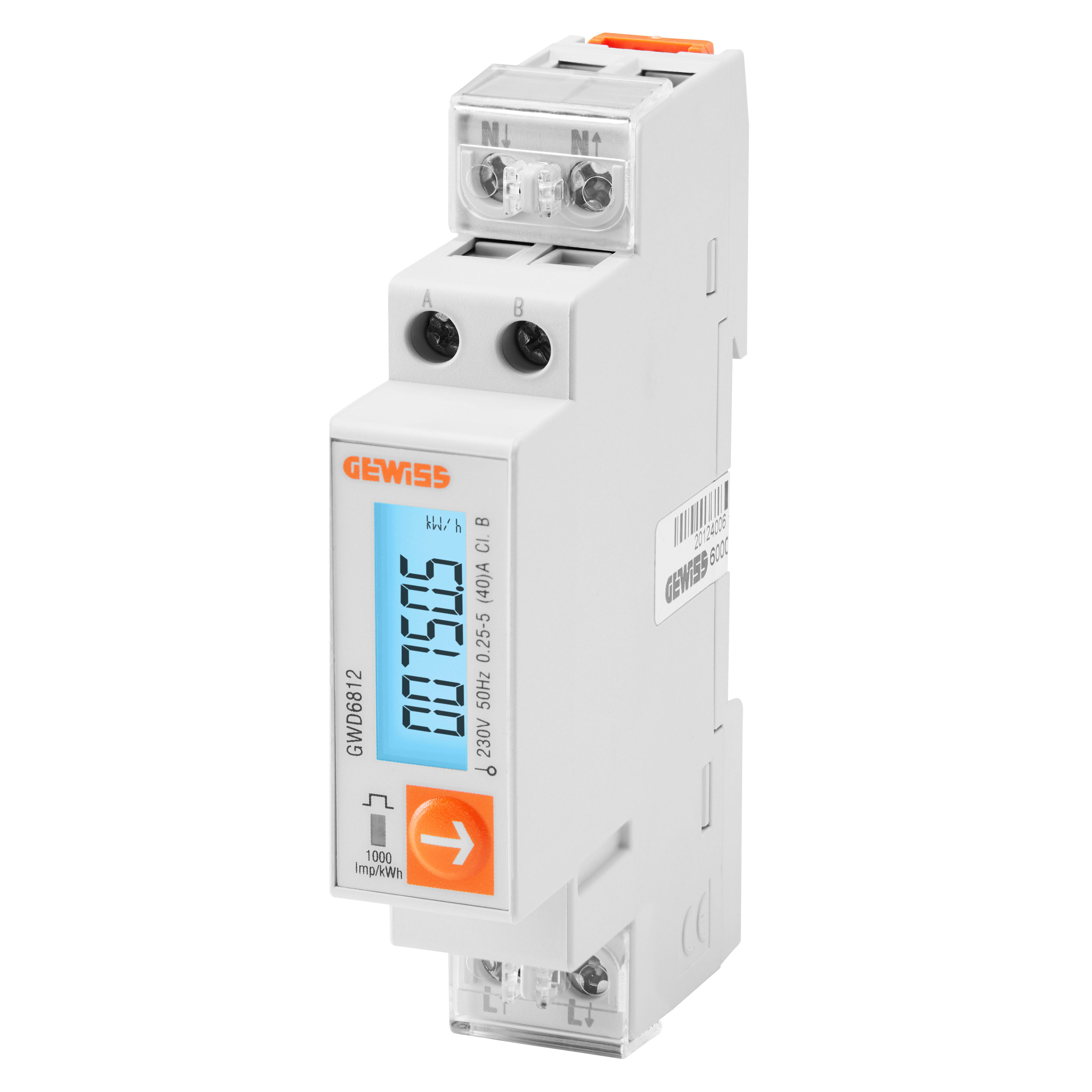 GEWISS - CONTATORE DI ENERGIA MONOFASE PER DLM AMBITO DOMESTICO