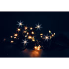 GIOCOPLAST NATALE - 500 LUCCIOLONE LED ULTRALUMINOSE BIANCO CALDO, LUCE FISSA, 50 MT., CAVO SCURO, PROLUNG. MAX 4 SET, USO EST/INT, CON CAVO ALIM 1,5 MT.