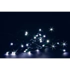 GIOCOPLAST NATALE - 500 LUCCIOLONE LED ULTRALUMINOSE BIANCHE, CON 100 MINISTROBO, 50 MT., CAVO SCURO, PROLUNG. MAX 4 SET, USO EST/INT, CON CAVO ALIM 1,5 MT.