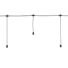 GIOCOPLAST NATALE - CINTURA 8 PORTALAMPADE E27 CON CALATE SFALSATE H. 20-30 CM, L. 5 M, CAVO SCURO, PASSO 62,5 CM, PROLUNGABILE, USO EST/INT