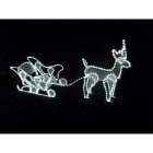 GIOCOPLAST NATALE - RENNA CON SLITTA CON TUBO LED BIANCO, 220-240V IP44, RENNA:60X50X11CM SLITTA:30X60X30CM