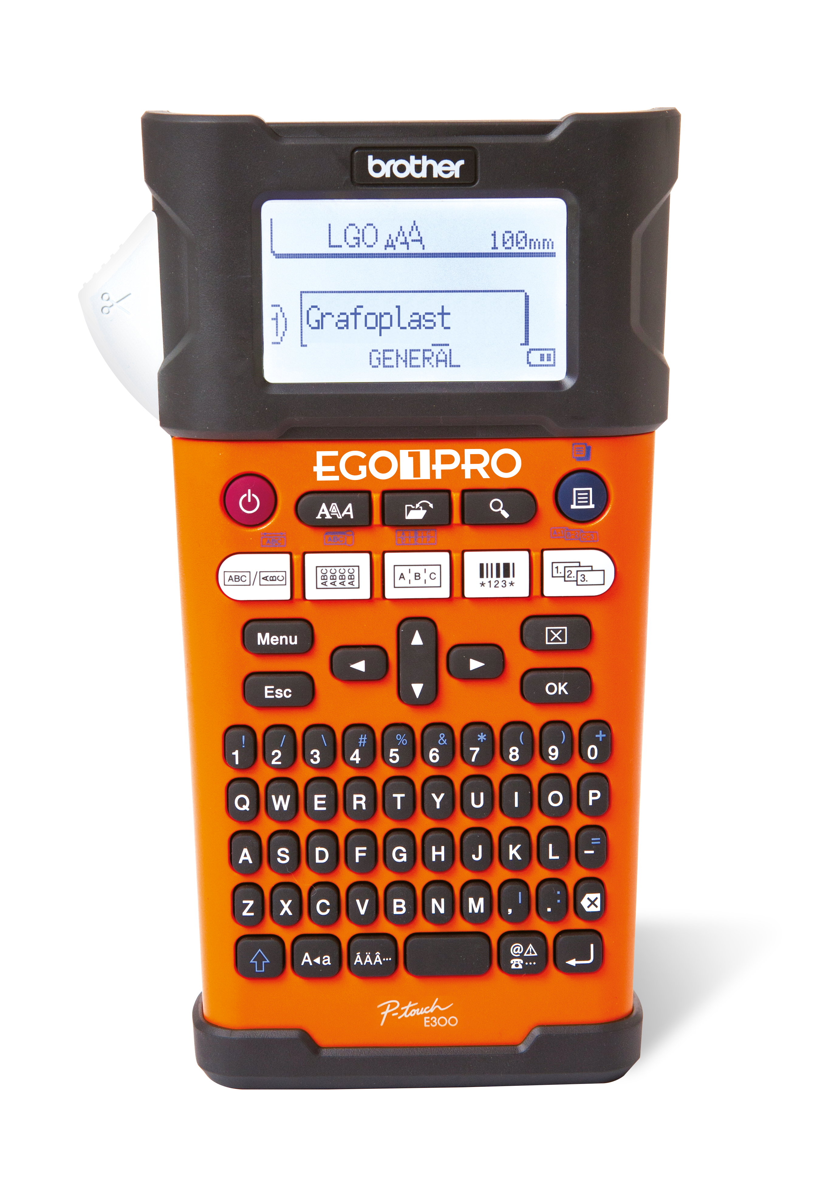 GRAFOPLAST - Etichettatrice palmare EGO1PRO completa di nastro laminato forte da 18 mm e valigetta