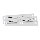 GRAFOPLAST - Targhetta in policarbonato non adesiva Bianco 50x15 mm 96 pezzi