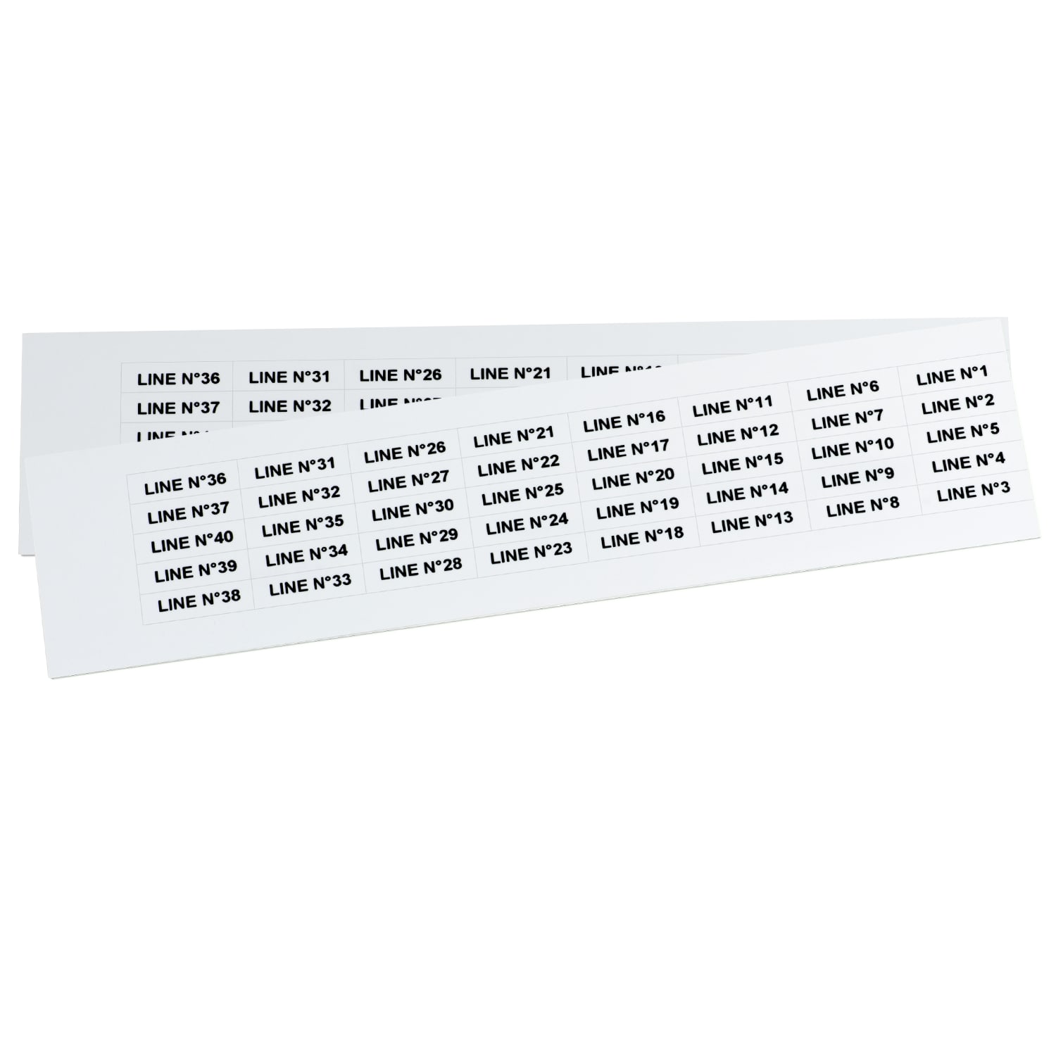 GRAFOPLAST - Targhetta adesiva in policarbonato Halogen Free Bianco traslucente 27x8 mm 520 pezzi