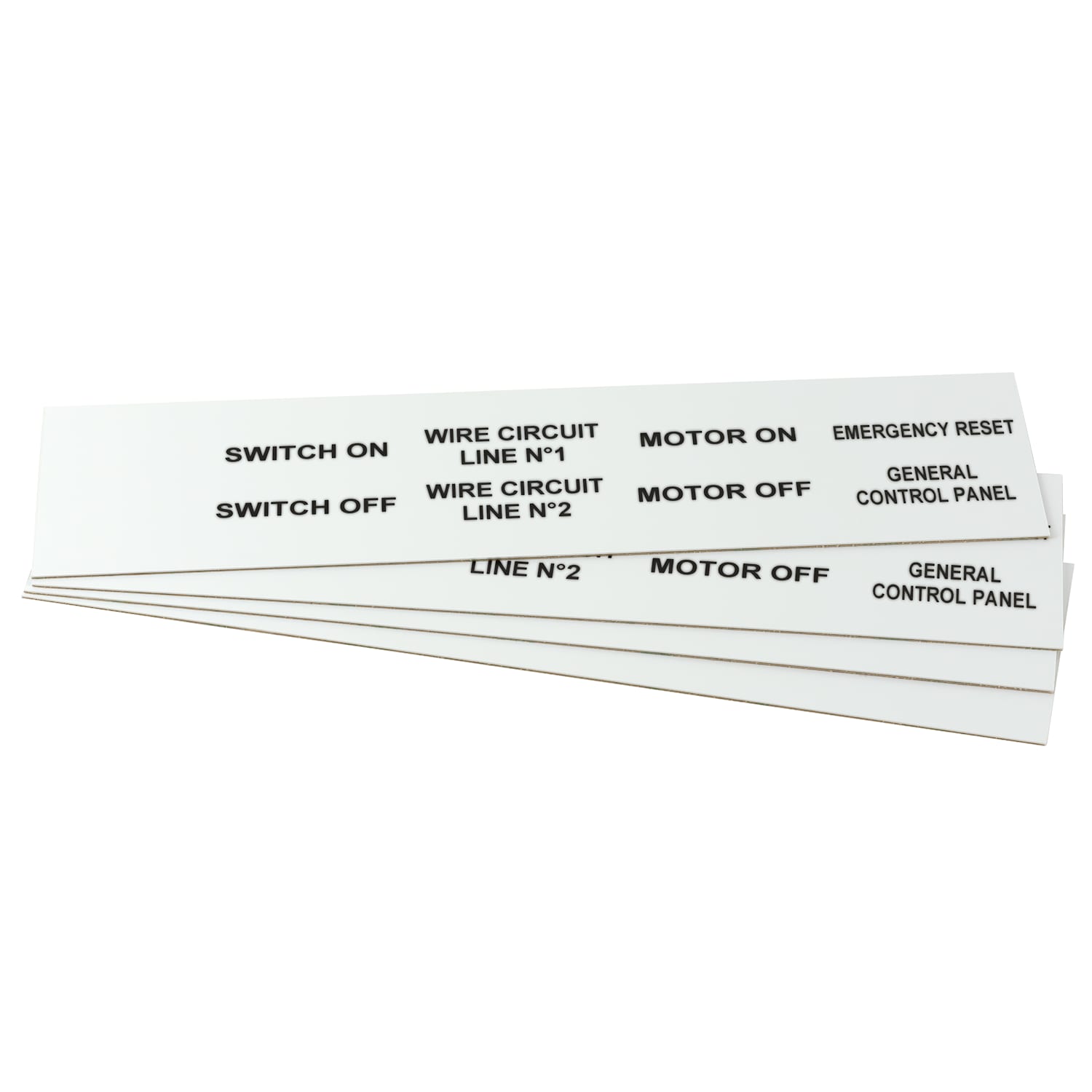 GRAFOPLAST - Targhetta adesiva in policarbonato Halogen Free Bianco traslucente 50x20mm 144 pezzi