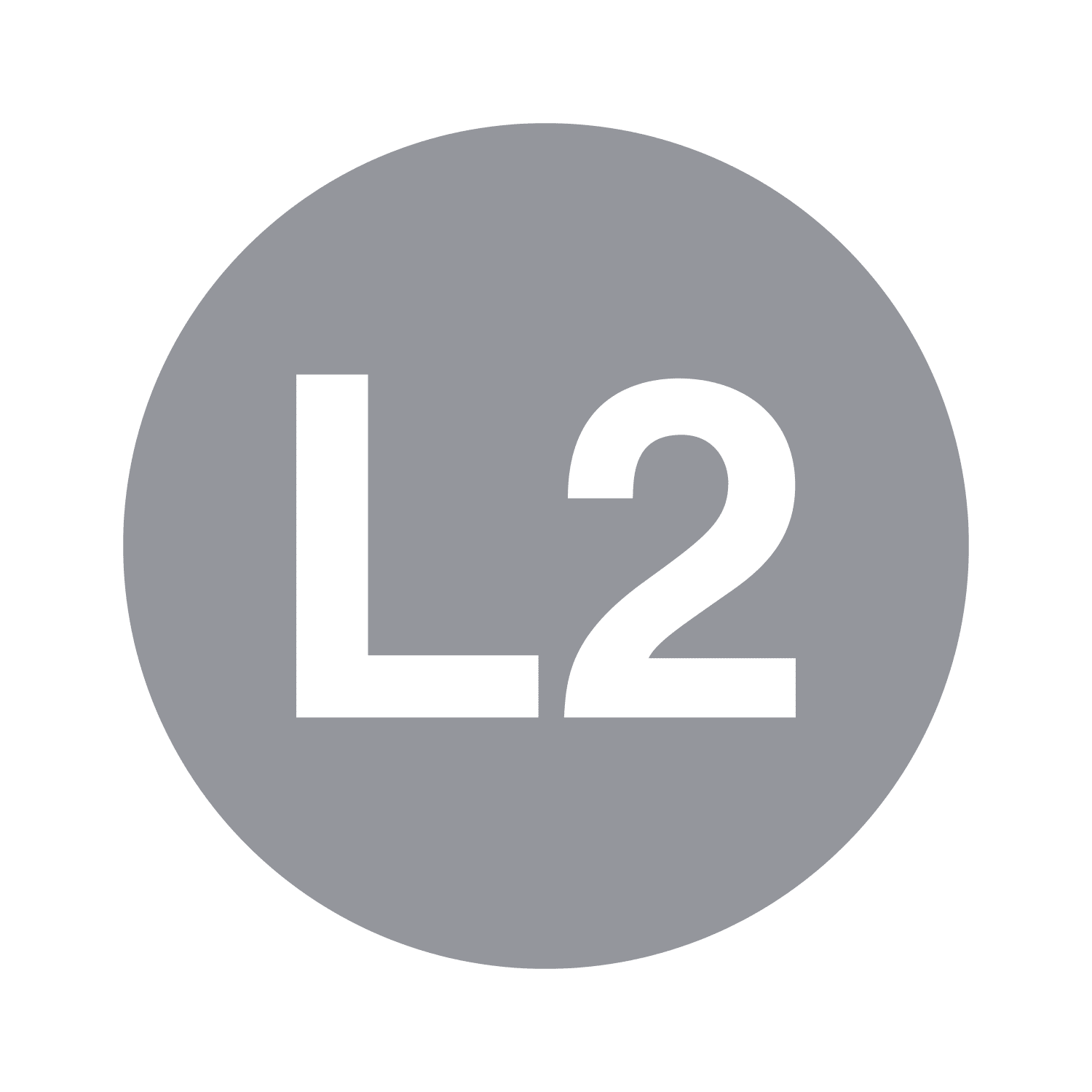 GRAFOPLAST - Etichetta tonda "L2" bianco su grigio in vinile adesivo diametro 13mm, 208 pezzi per foglio