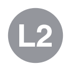 GRAFOPLAST - Etichetta tonda "L2" bianco su grigio in vinile adesivo diametro 13mm, 208 pezzi  per foglio