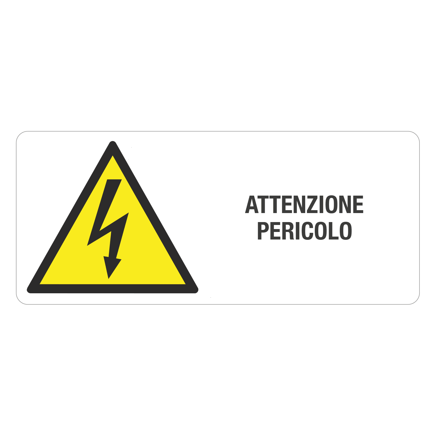 GRAFOPLAST - Etichetta "attenzione pericolo" 70x30 mm  - 18 pezzi per foglio