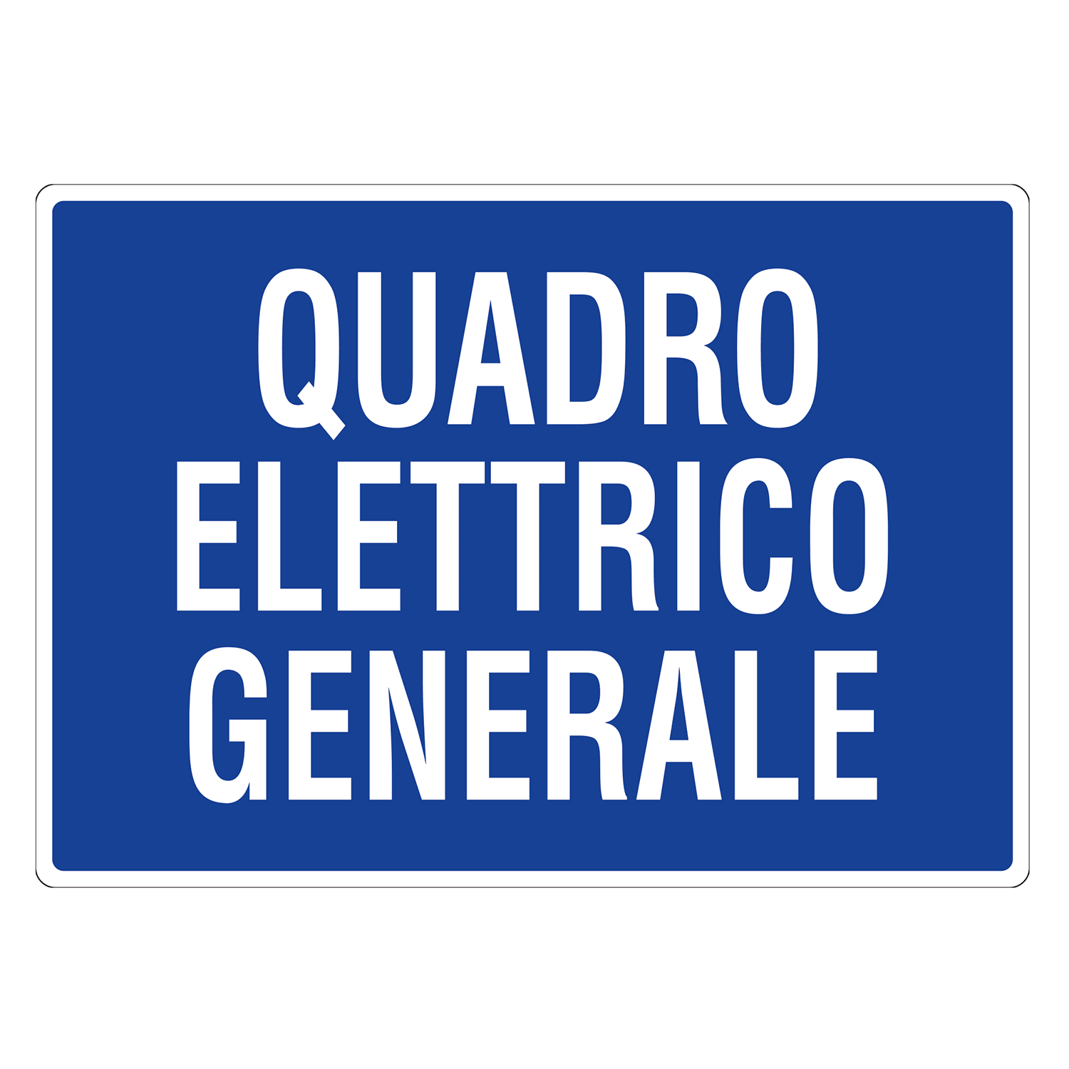 GRAFOPLAST - Cartello in PVC QUADRO ELETTRICO GENERALE  297 x 210 mm  - 1 pz per foglio