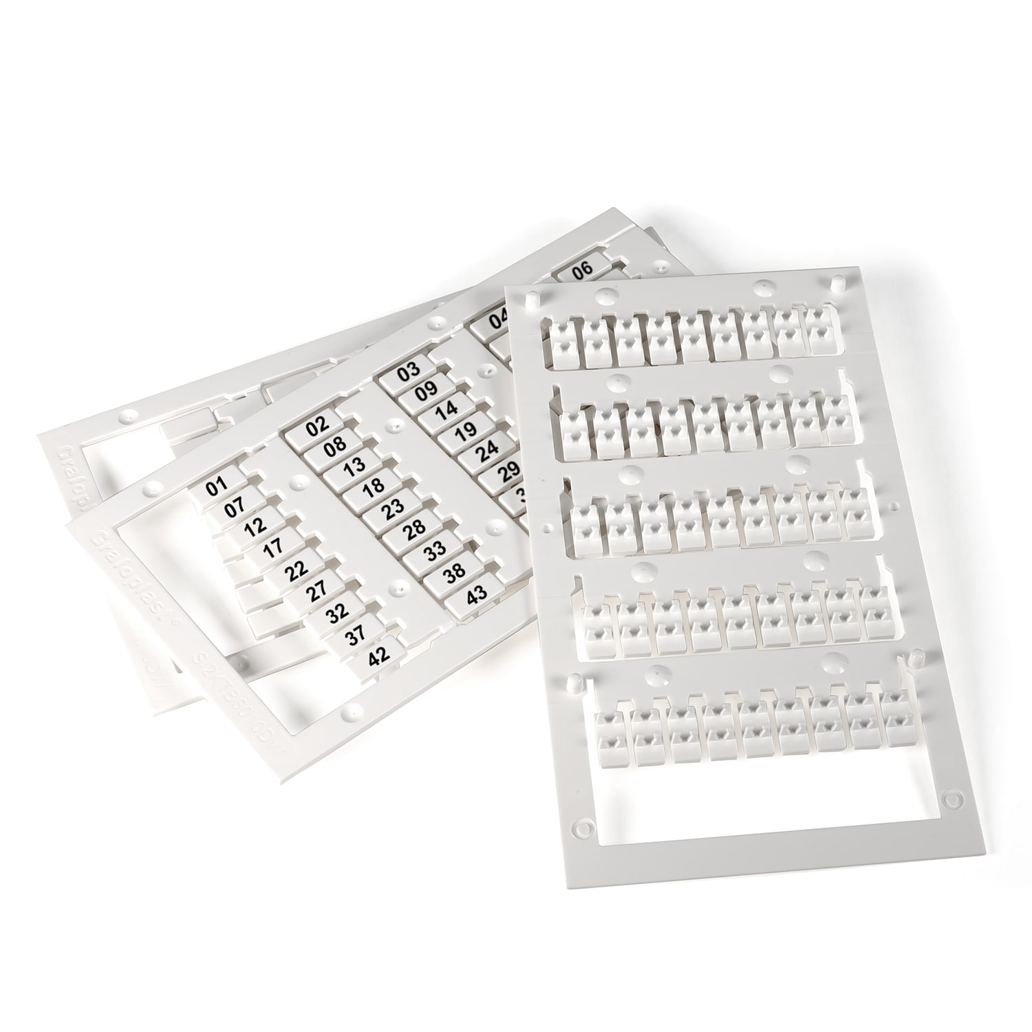 GRAFOPLAST - Tessera per per Morsetti Legrand WielandLUX Bianco Lux 10x5 mm confezione da 540 pezzi