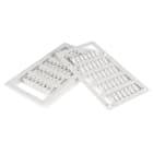 GRAFOPLAST - Tessera per Morsetti Cabur Bianco LUX 12x5 mm confezione master carton da 3500 pezzi