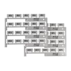 GRAFOPLAST - Tessera per Teleruttori Allen Bradley 17 x 12 mm - 288 pezzi