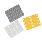 GRAFOPLAST - Tessera per Binario 50 x 10 mm Bianco - 96 pezzi