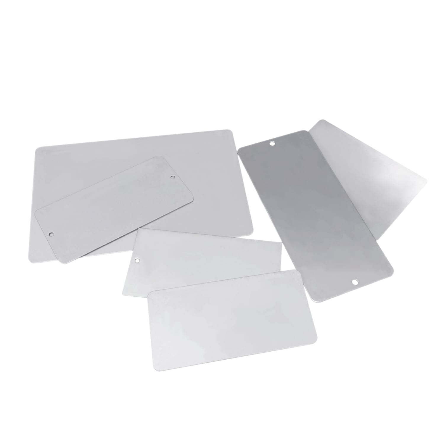 GRAFOPLAST - Targhette alluminio 50x15mm con 2 fori 27 pezzi per foglio