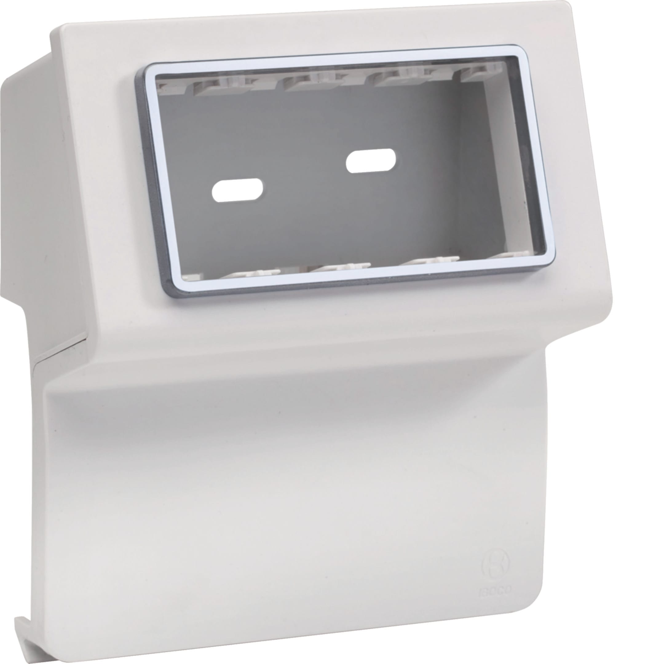 HAGER BOCCHIOTTI - SBN 4 AP W Scatola porta apparecchi Pepita per canale battiscopa TBN BIANCO