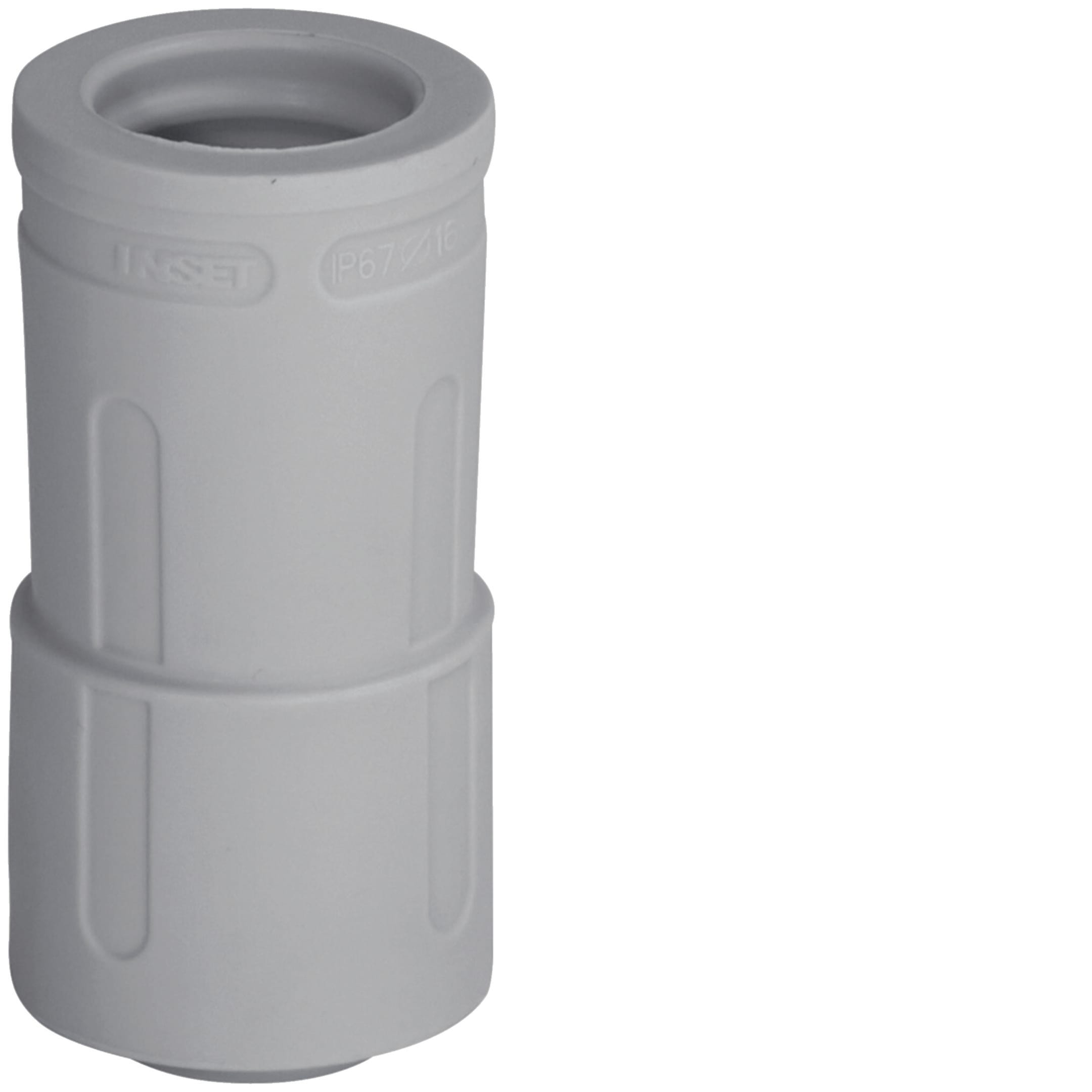 HAGER BOCCHIOTTI - RTGN 50 Raccordo tubo/guaina pari Ø ad innesto rapido IP67 Sistema Stop GRIGIO