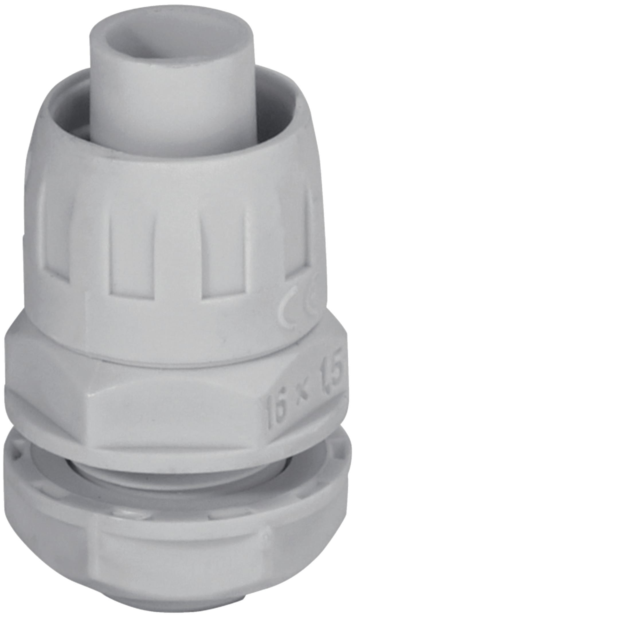 HAGER BOCCHIOTTI - Raccordo girevole guaina spiralata-scatola IP65 passo METRICO M1,5 grigio RPM25
