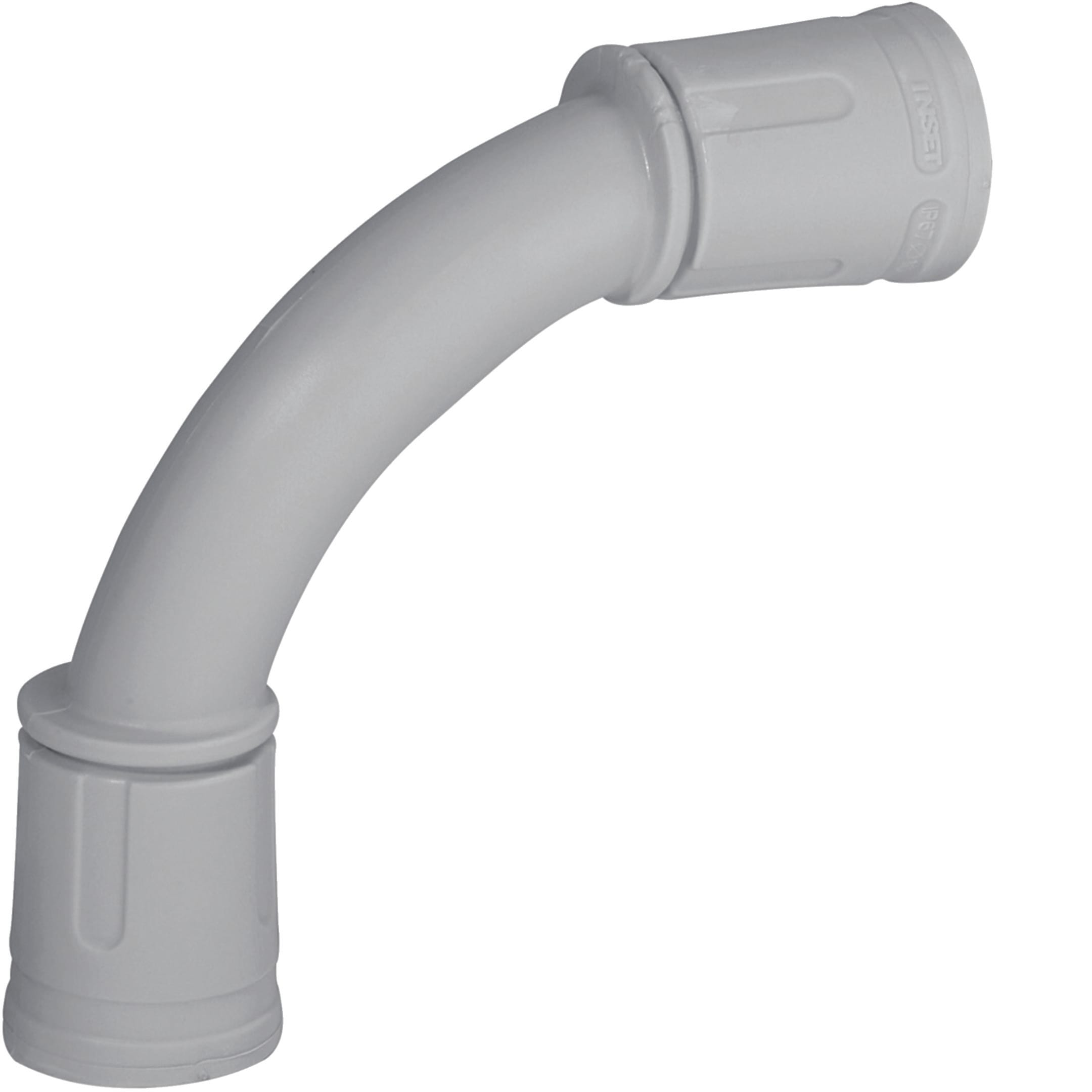 HAGER BOCCHIOTTI - Curva a 90° ad innesto rapido IP67 grigia in sacchetto da 6pz CIRN25