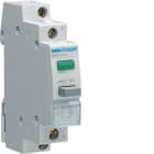 HAGER BOCCHIOTTI - 1 pulsante luminoso 230 V AC led verde a impulso 1 NA 1 modulo DIN