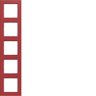 HAGER BOCCHIOTTI - CORNICE 5-POSTI, A.1, ROSSO LUCIDO