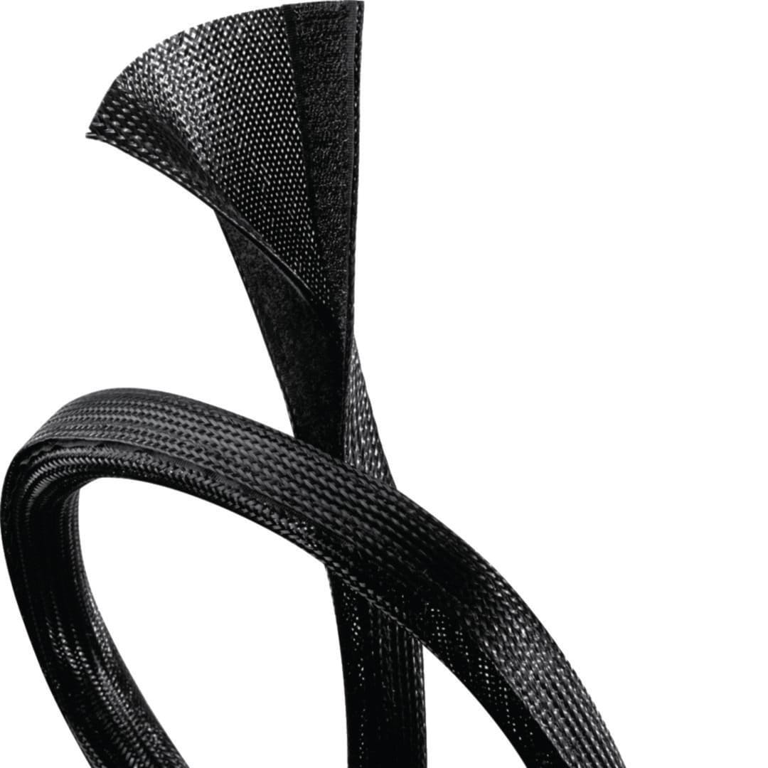 HAGER BOCCHIOTTI - Guaina raccoglicavi STRIP STRAP in poliestere con velcro diametro max 22mm nera