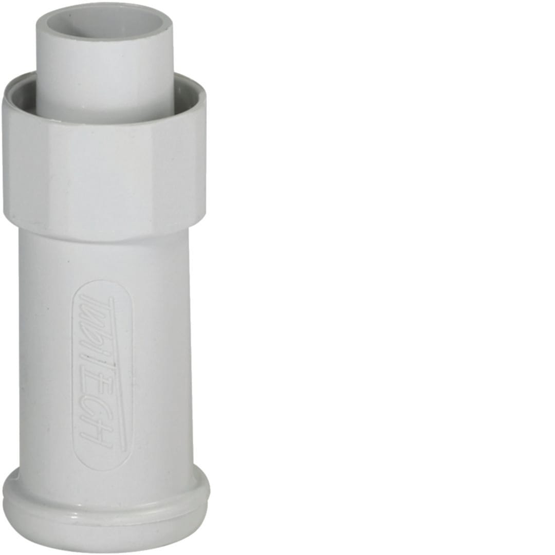 HAGER BOCCHIOTTI - Raccordo tubo rigido-guaina spiralata pari diametro IP65 grigio IPR50