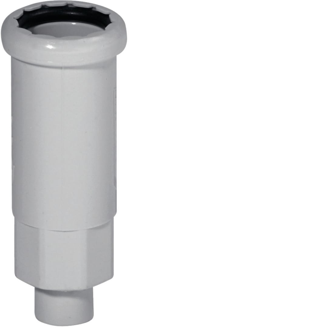 HAGER BOCCHIOTTI - Raccordo tubo rigido 16mm - guaina spiralata 12mm IP65 grigio BLOG16