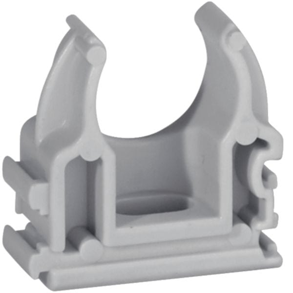 HAGER BOCCHIOTTI - Supporto fissatubo a scatto per tubi rigidi Halogen Free grigio FISN16