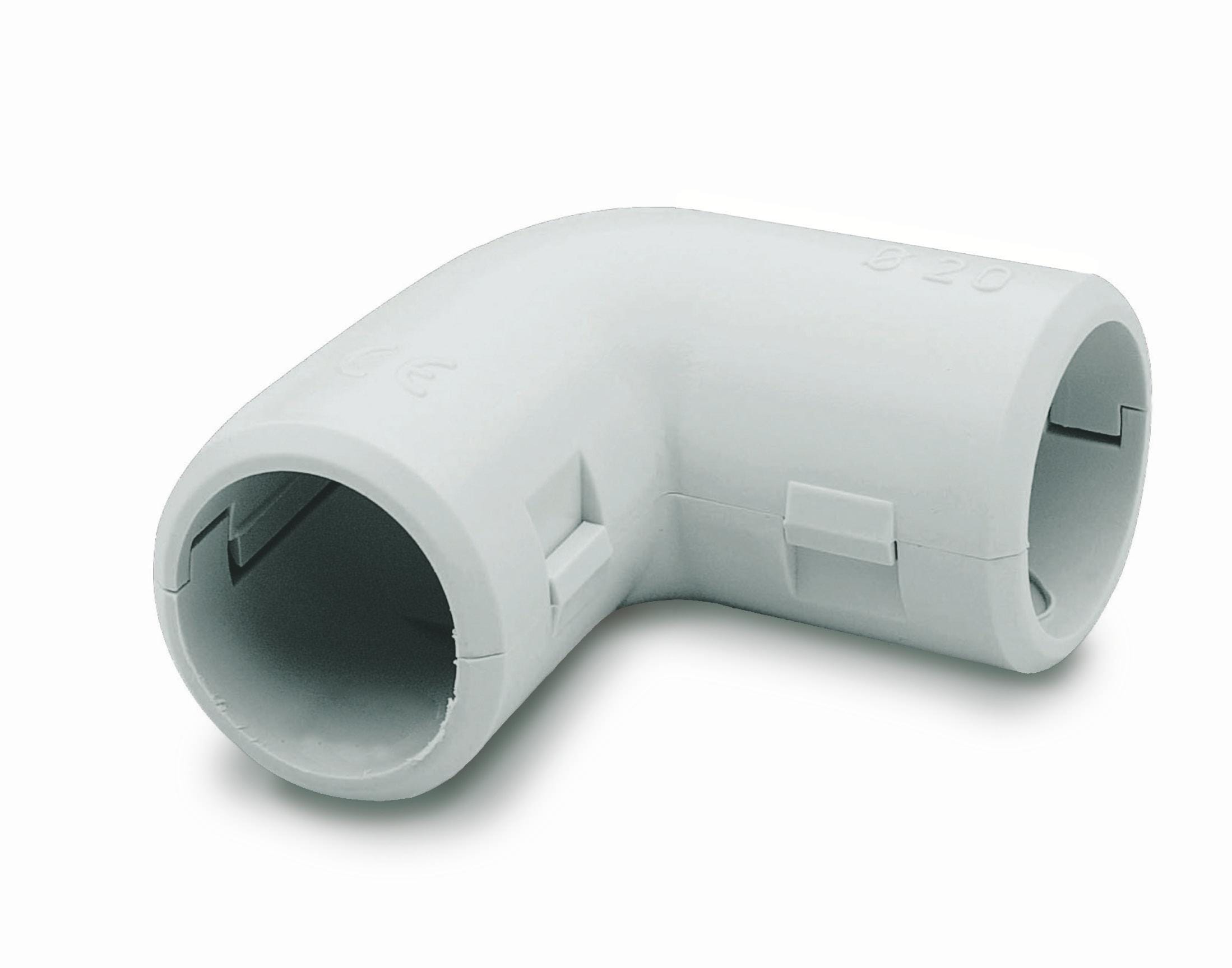 HAGER BOCCHIOTTI - CURVA 90 ISPEZIONABILE IP40 GRIGIA D25