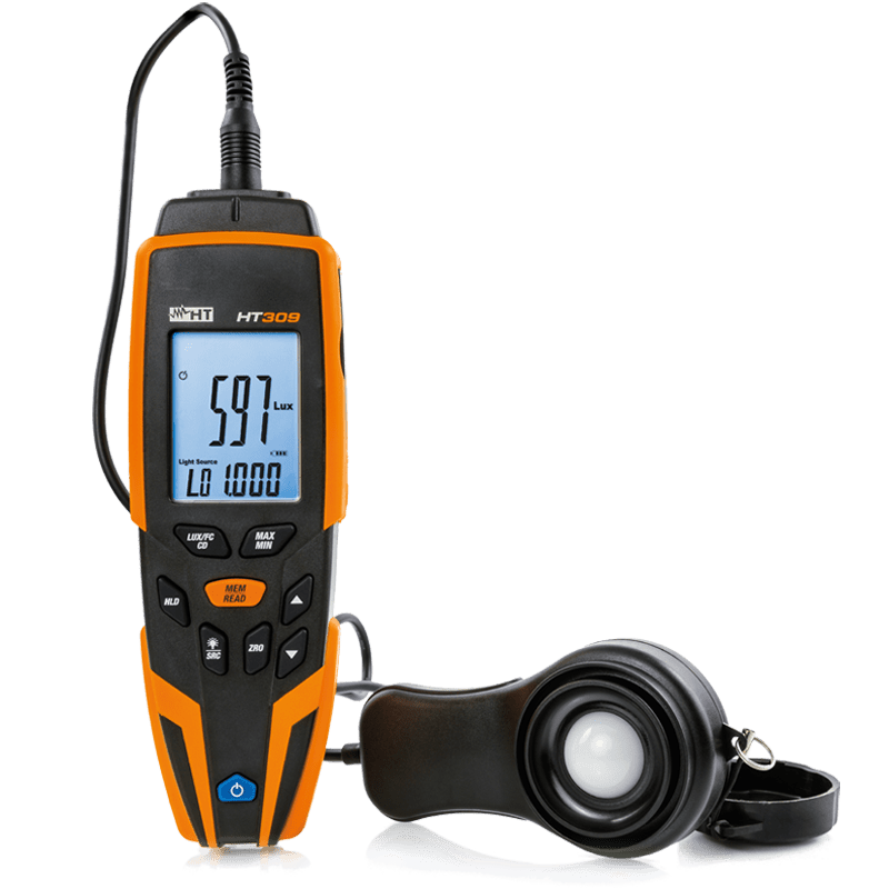 HT INSTRUMENTS - Luxmetro digitale portatile per sorgenti luminose LED e lampade standard HT309.