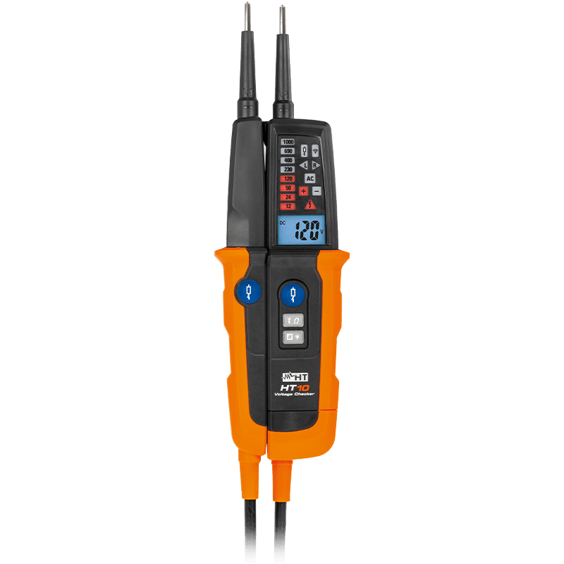 HT INSTRUMENTS - Tester multifunzione a due poli con indicazioni e torcia LED HT10 rilevatore bipolare di tensione a 1.