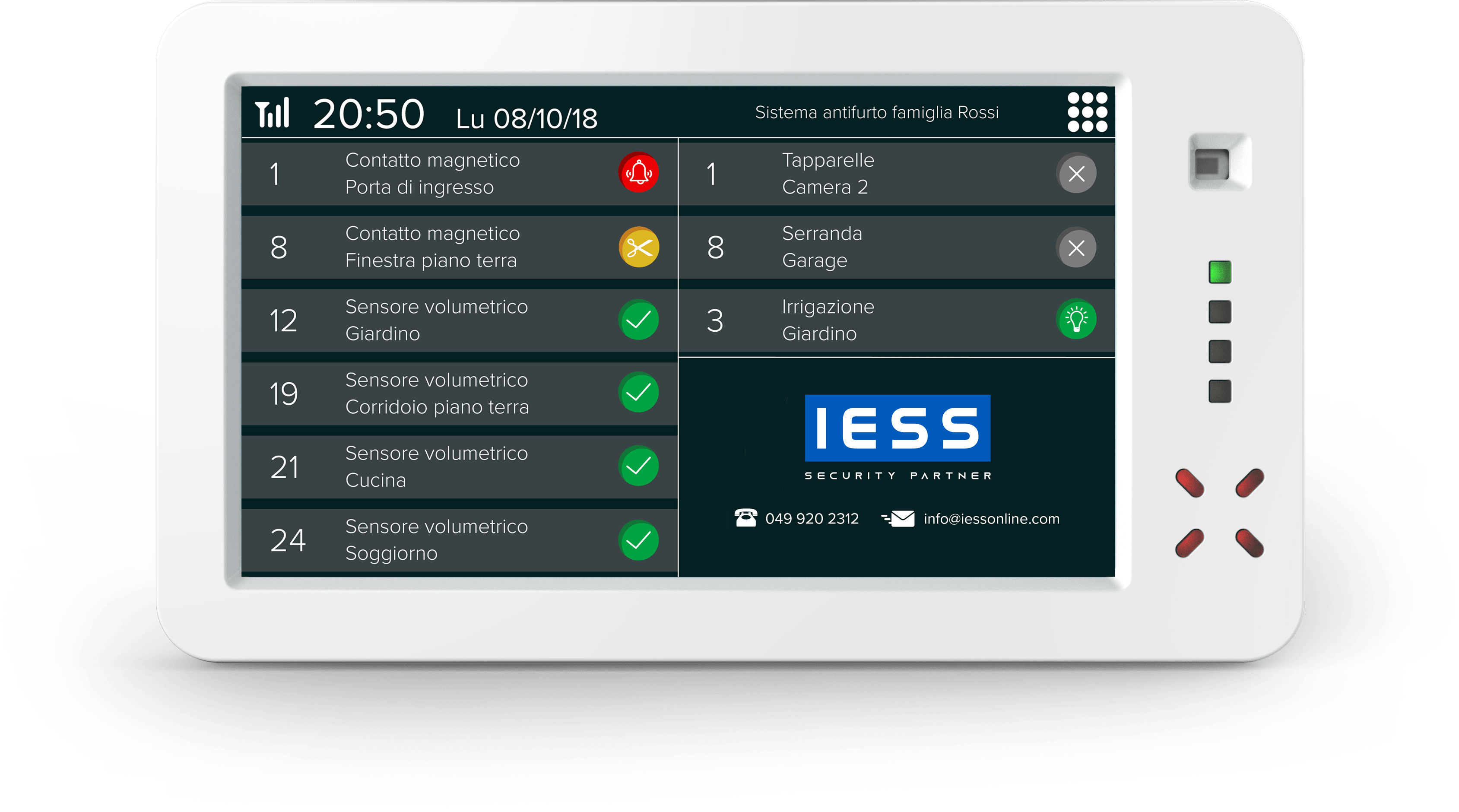 IESS - TASTIERA TOUCH SCREEN SU BUS RS485