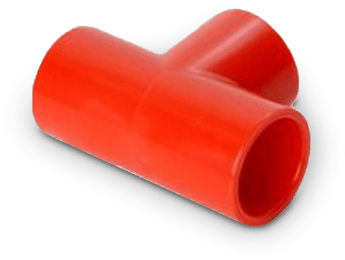 IESS - RACCORDO A T IN ABS ROSSO X TUBI D25 MM