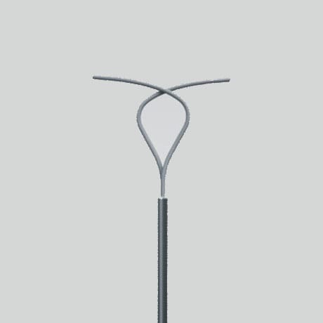 IGUZZINI ILLUMINAZIONE - PALO INTER.FE.D=159 H=7643 C/BRAC.CURV.D