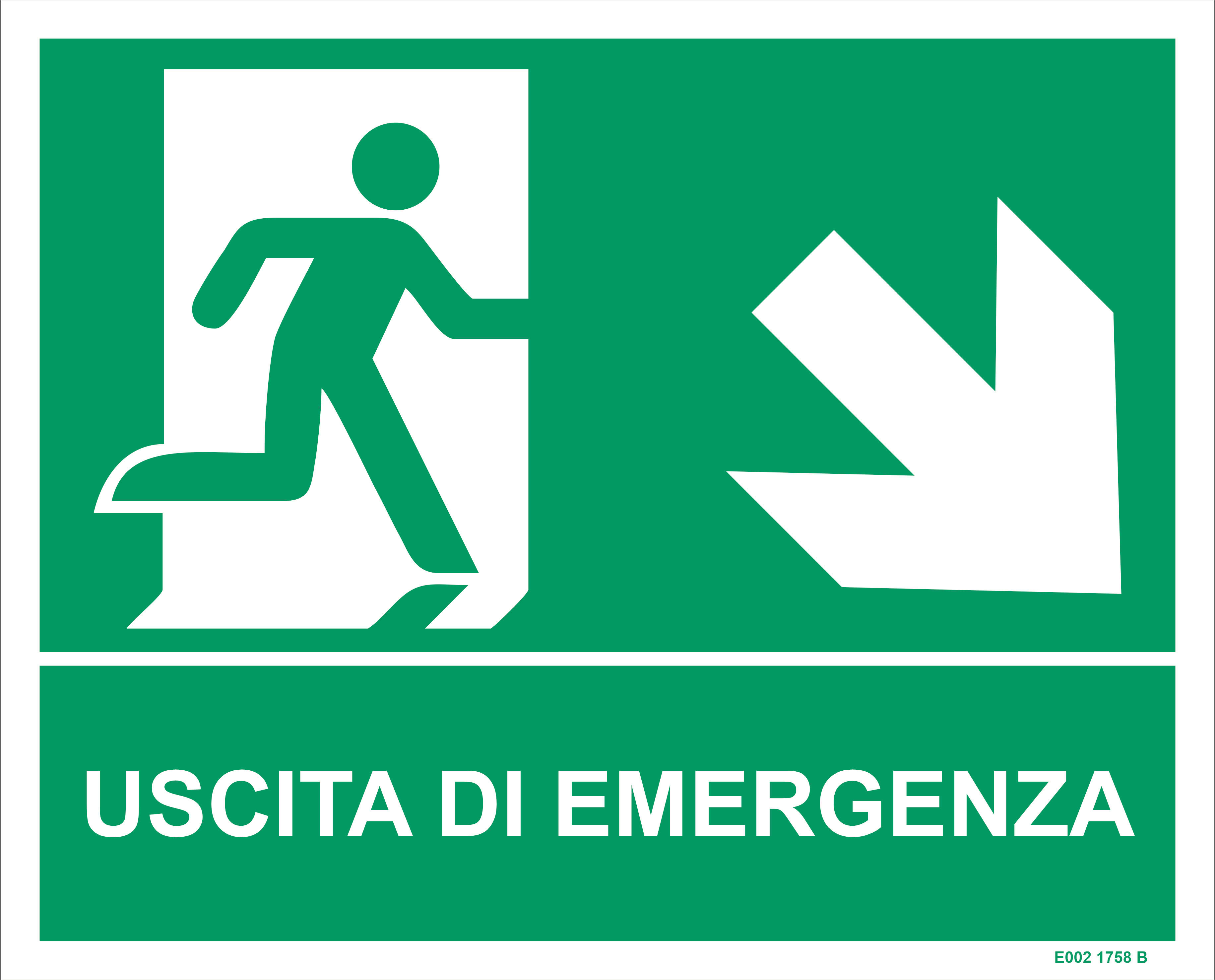 ITALWEBER - CART.310X250MM USCITA EMERG DISCESA
