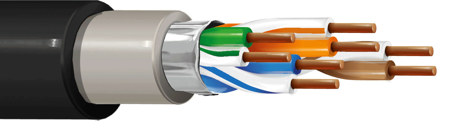 ITC INDUSTRIA TECNICA CAVI - 4 X 2 AWG 24 FTP 5E D.G. PE NERO B.500 F