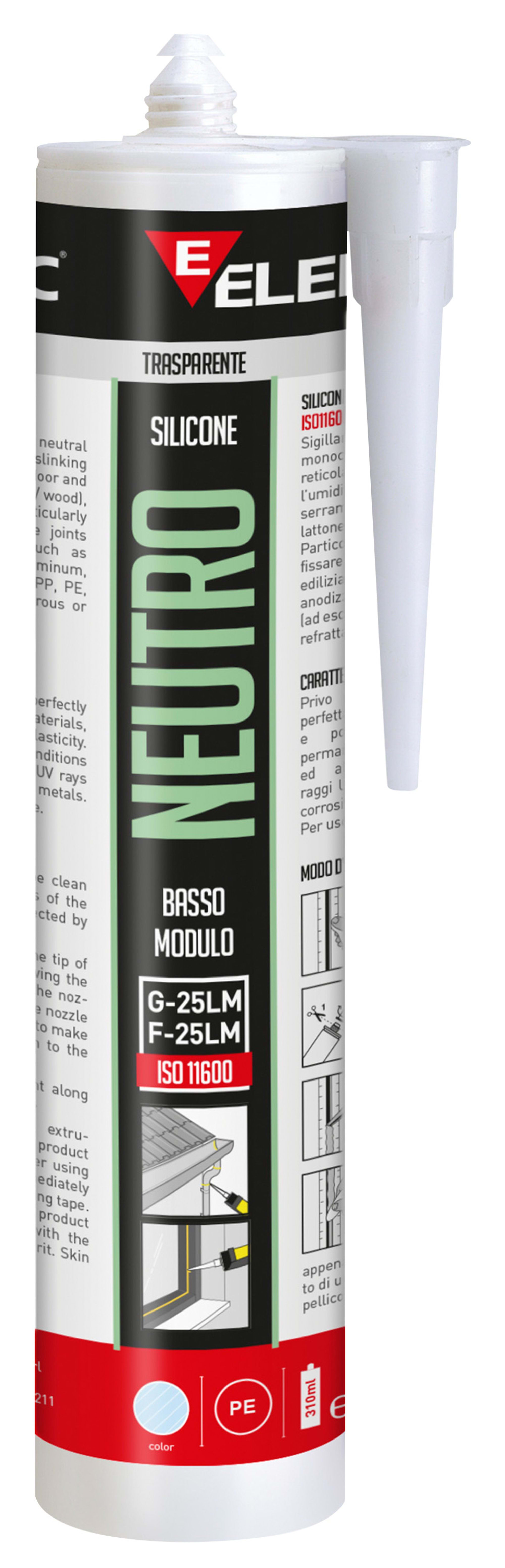 ELEMATIC - SILICONE NEUTRO A BASSO MODULO GRIGIO