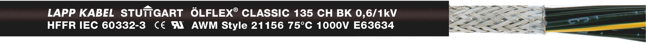 LAPP - OLFLEX CLASSIC 135 CH BK 0,6/1 KV 7G1,5