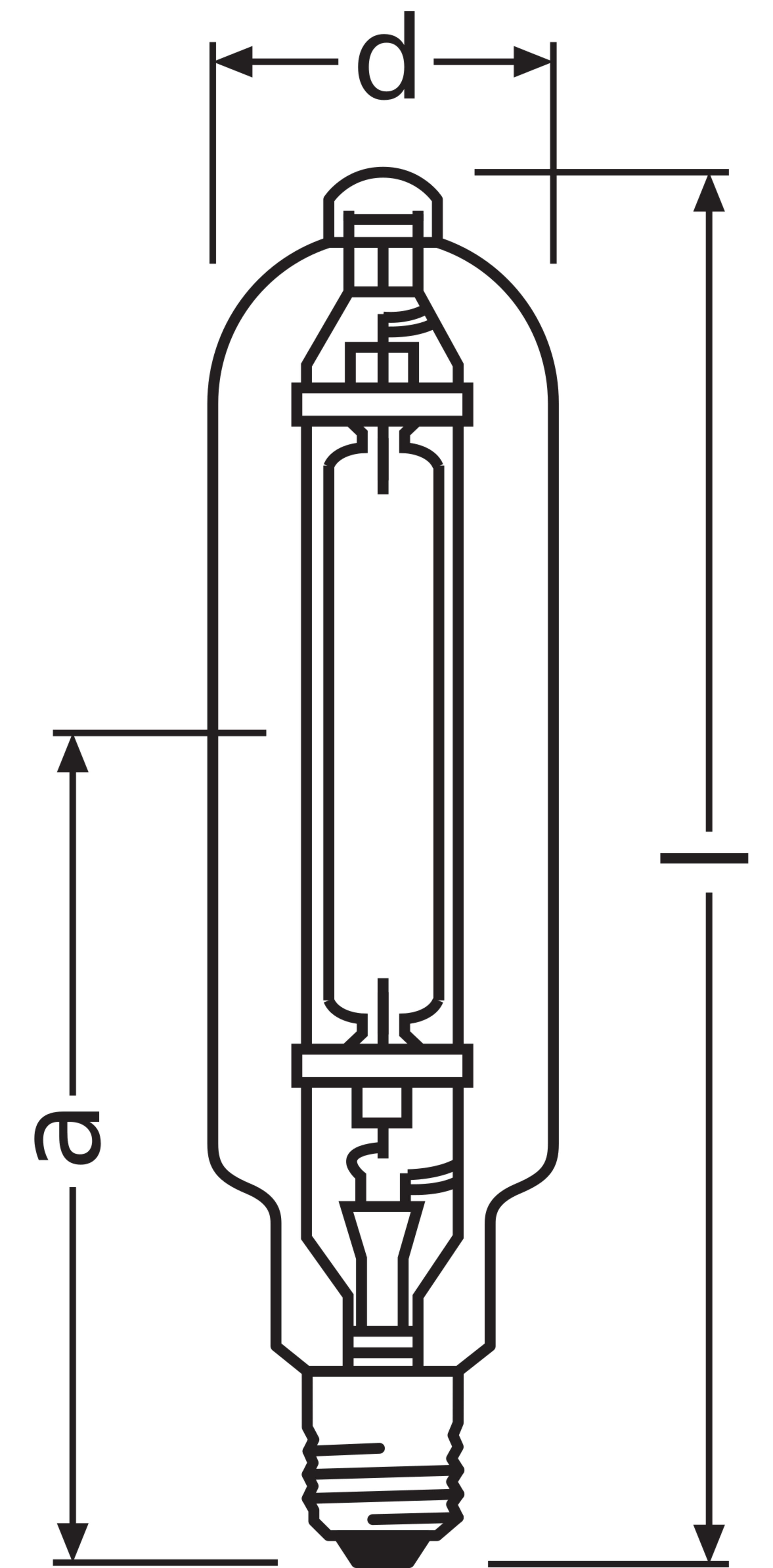 LEDVANCE - Lampada HQI-T 2000W/N/E SUPER E40 RWL1, Osram - Powerstar HQI-T 1000…2000 W 2000 W/N/E Super